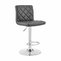 Armen Living Duval Adjustable Faux Leather Swivel Bar Stool, Gray LCDUBACHRGR